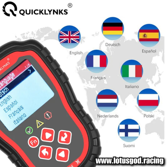 Quicklynks T41 Full Obd2 Code Reader ObdII Auto Scanner Obd Car Professional Check Engine Light MIL Clear Fault Codes Diagnostic Tool + Cranking & Charging Test