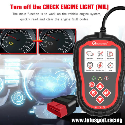 Quicklynks T41 Full Obd2 Code Reader ObdII Auto Scanner Obd Car Professional Check Engine Light MIL Clear Fault Codes Diagnostic Tool + Cranking & Charging Test