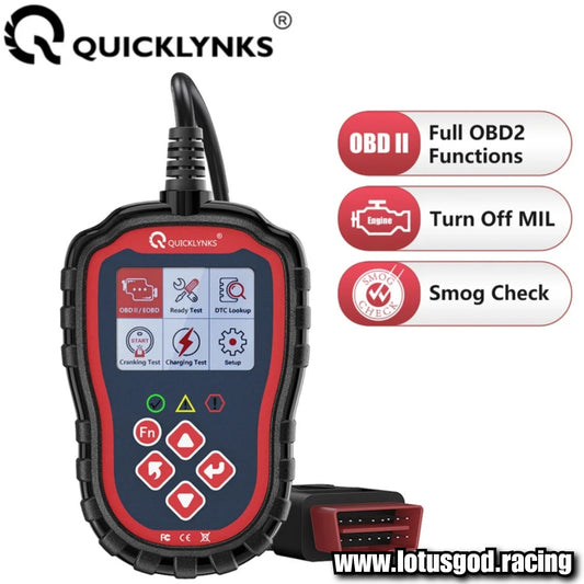 Quicklynks T41 Full Obd2 Code Reader ObdII Auto Scanner Obd Car Professional Check Engine Light MIL Clear Fault Codes Diagnostic Tool + Cranking & Charging Test