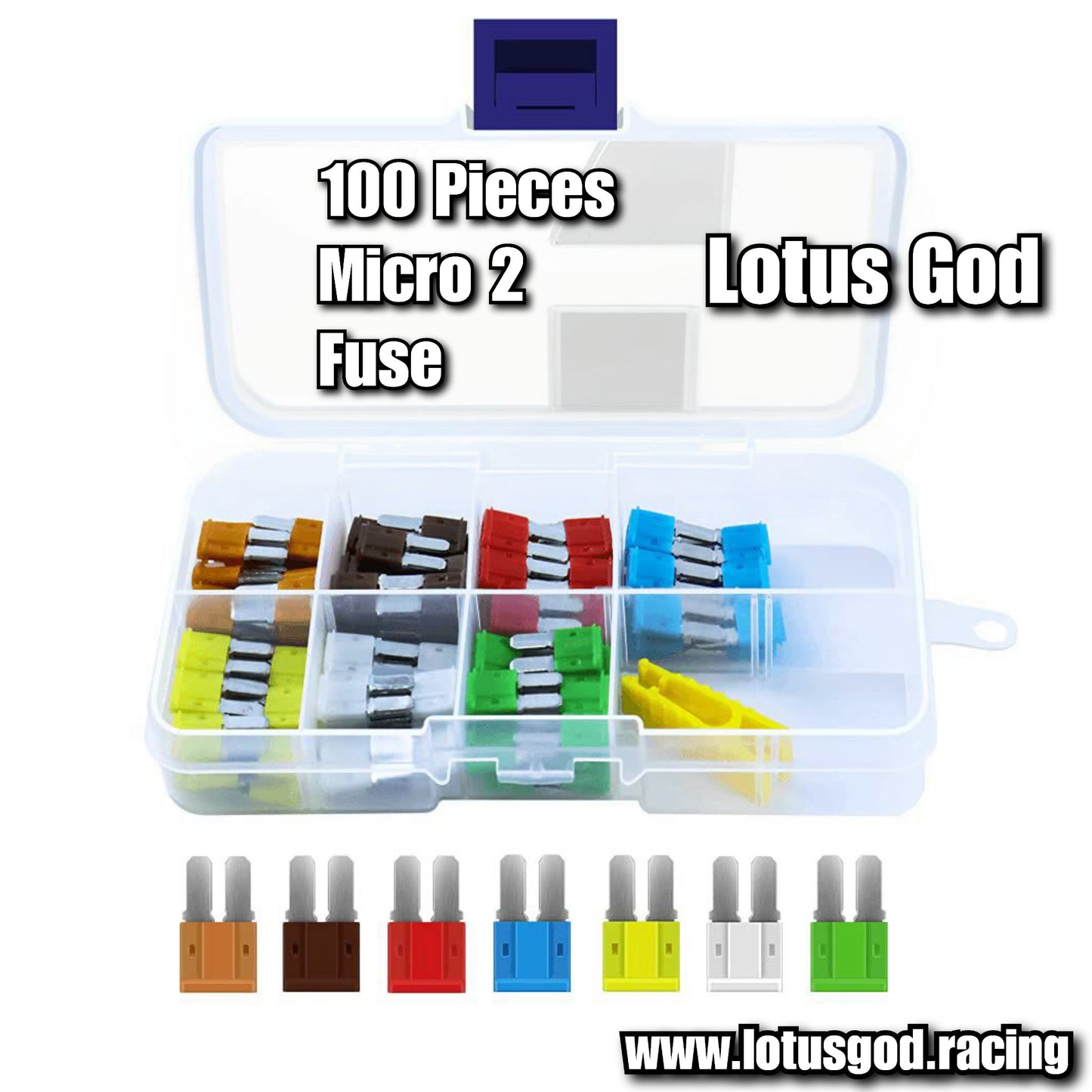 100 Pieces Of Micro2 ATR Blade Fuse Box Replacement Kit Micro 2 - 5A 7.5A 10A 15A 20A 25A 30A For Replacement Of Cars Yacht Space Ship And Rockets