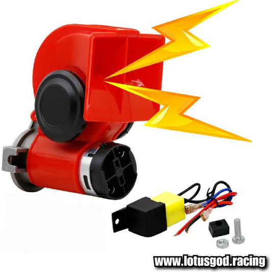 12 | 24 Volts Very Loud Lion 125 Decibel Electric Snail Red Air Horn For Car Van Pick Up Truck Motorcycle Spaceship Etc