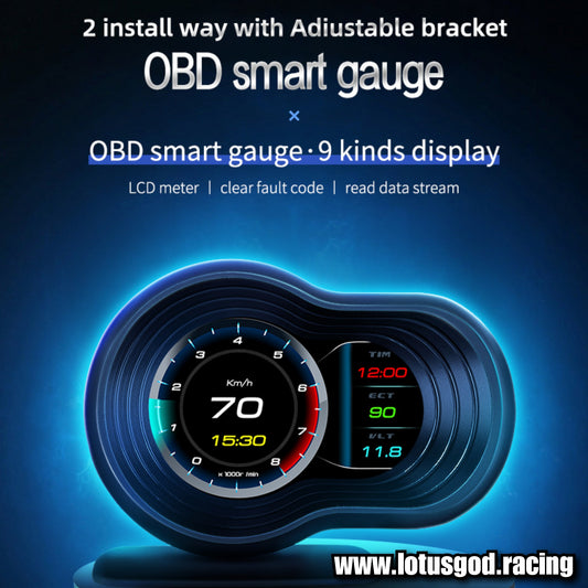 Obd2 Head Up Display HUD GPS Auto VSD Smart Car On Board Computer Gauge Speed Alarm Water Temperature Rpm Turbo Boost Meter