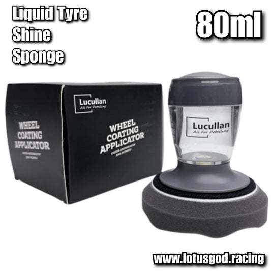 Lucullan All In One Applicator Liquid Dispense Sponge Kit For Dashboard Plastic Dressing Car Tire Gloss Shine Applicator Pad Cleaning Detailing Tool 80ml