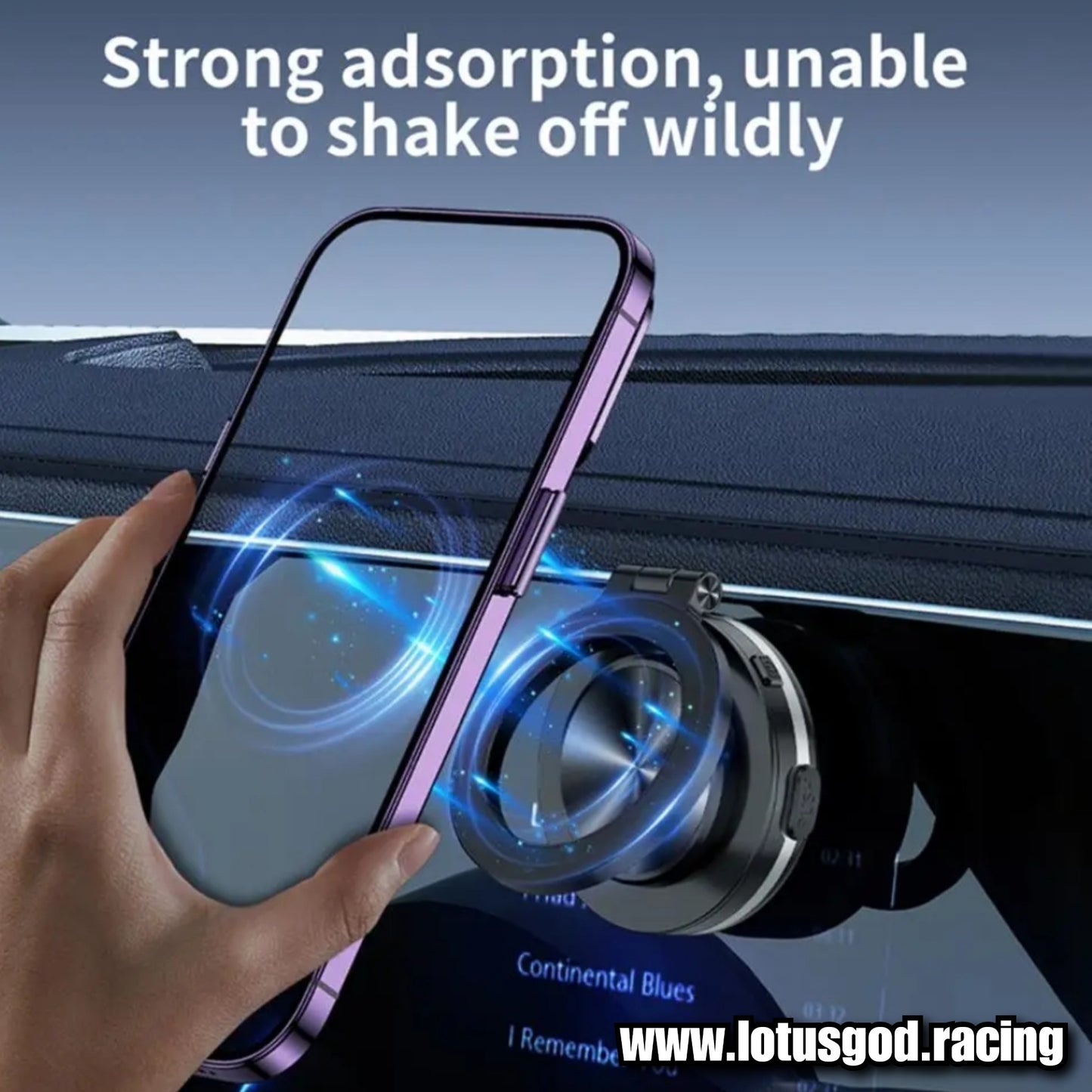 Universal Type C Rechargeable Strong Suction 360 Degree Suction Foldable Magnetic Phone Holder For MagSafe Dashboard Magnet Car Mount for iPhone Android Handphone Etc