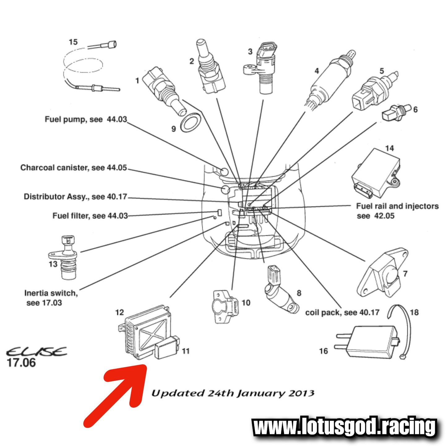 Lotus Relay Module Multi Function Switch Pack Unit For Lotus Elise Exige Europa 2-Eleven s2 S3 A111M6024F