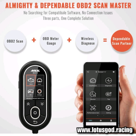 3 in 1 Auto Bluetooth OBD2 Scanner Professional On Board Computer For Car Digital Scan Meter Check Clear Fault Code Diagnostic Tools Obd Free Update BD310