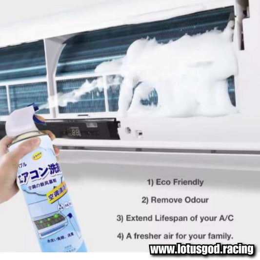 Japan Formula Foam Cleaner Air Con Cooling Coil Fin Anti Bacterial Bad Odour Dirt Remover Foam Cleaner Air Conditioner Spray For Car Home Lorry Van Pick Up Truck 500ml