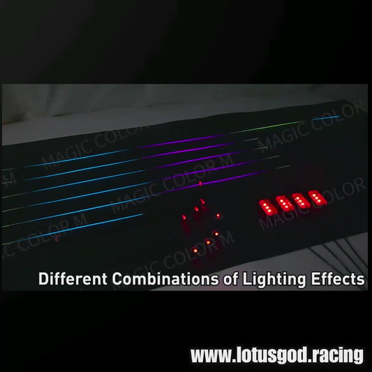 18 In 1 App RGB Super Smooth Dream Rainbow Ambient LED Strip Light Dashboard Glove Box Foot Door Panel Handle Passenger Front Speaker Storage Universal For All Vehicle Cars