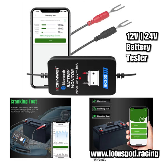 12V | 24V Wireless Bluetooth Battery Health Volt Monitor & Electrical System Alternator Crank Tester App For Hp Android IOS IPhone Apple