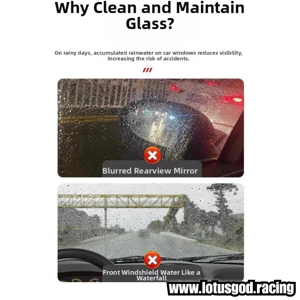 Car Window Glass Polishing Agent & Oil Film Rain Stain Remover | Anti-Smudge & Wiper Noise Reduction 150ml