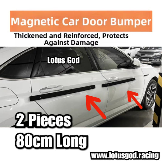 2 X 80cm Magnetic Car Door Guard Ding Protector Side Bumper Anti Collision Strip Protection Edge Guard Garage Parking Shield Premium Heavy Duty Thick Foam Strip (2 Pieces)