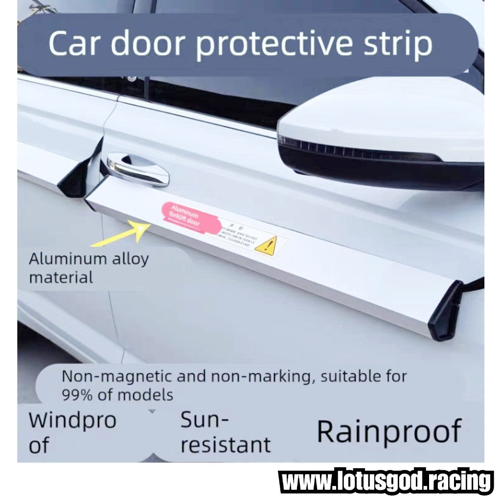 2 X 85cm White Car Door Guard Ding Protector Side Bumper Anti Collision Strip Protection Edge Guard Garage Parking Shield Premium Heavy Duty Thick Aluminium Strip (2 Pieces)