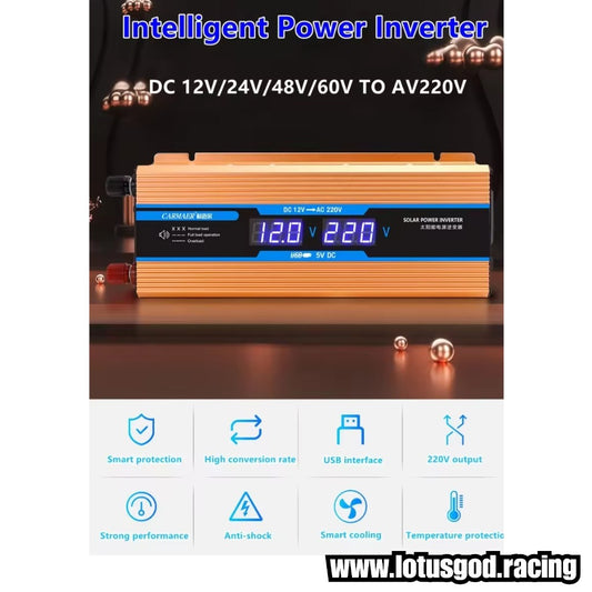 20000W Cigarette Socket Lighter + 12 Volt Cable Inverter 12V To 220V Plug Voltage Converter + USB | EU/UK/AU/Universal Socket Auto Car Accessories