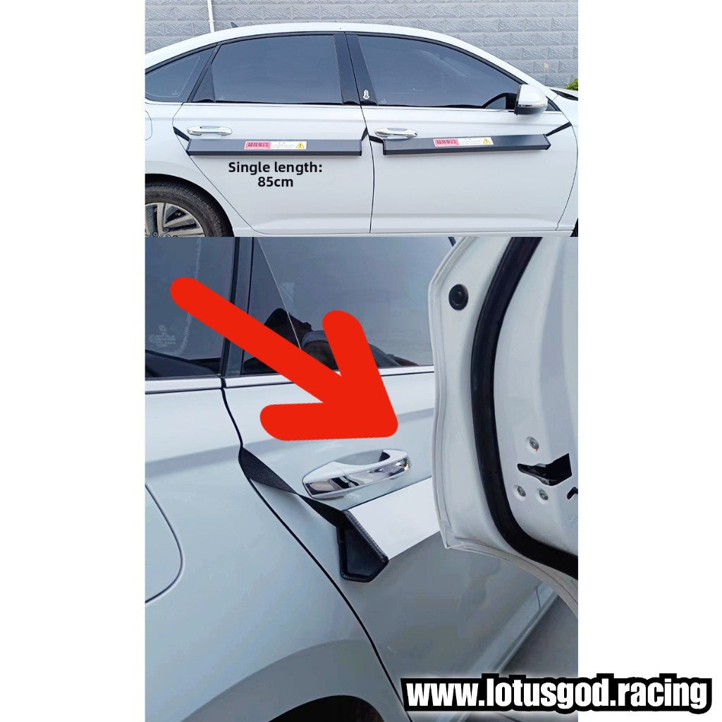 2 X 85cm White Car Door Guard Ding Protector Side Bumper Anti Collision Strip Protection Edge Guard Garage Parking Shield Premium Heavy Duty Thick Aluminium Strip (2 Pieces)