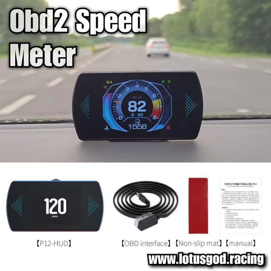 Obd2 Head Up Display HUD GPS Auto VSD Smart Car On Board Computer Gauge Speed Alarm Water Temperature Rpm Turbo Boost Meter