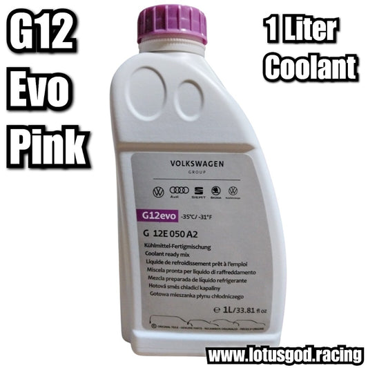 Genuine Original VAG Volkswagen Group G12 Evo Engine Violet/Pink Coolant / Antifreeze (Ready Mix) (G 12E 050 A2) | VW Audi Porsche Lamborghini Skoda SEAT 1 Liter