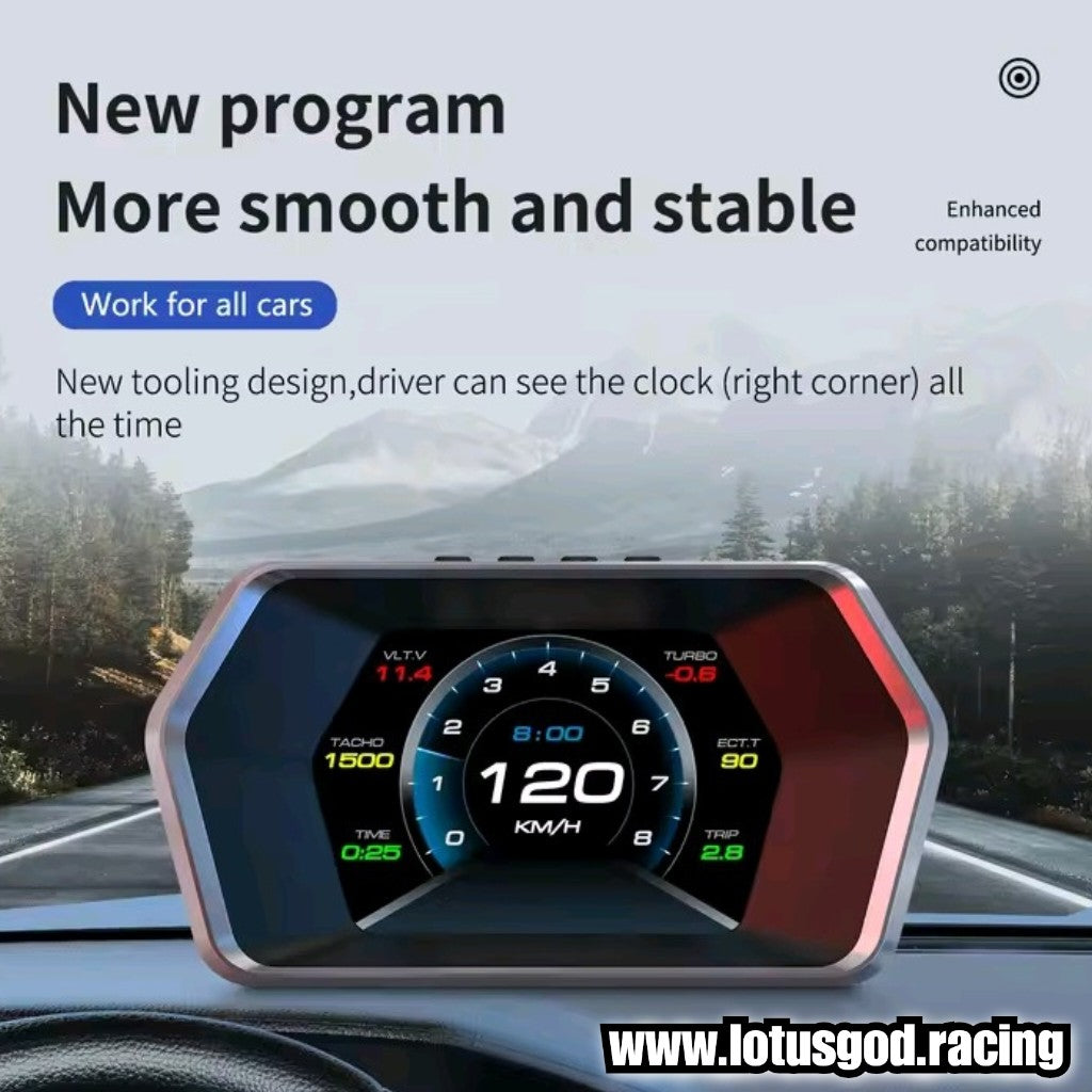 OBD2 + GPS HUD OBD 2 Head Up Virtual Turbo Speed Display HUD On Board Computer Digital Speedometer Slope Meter Auto Car Electronic Accessories