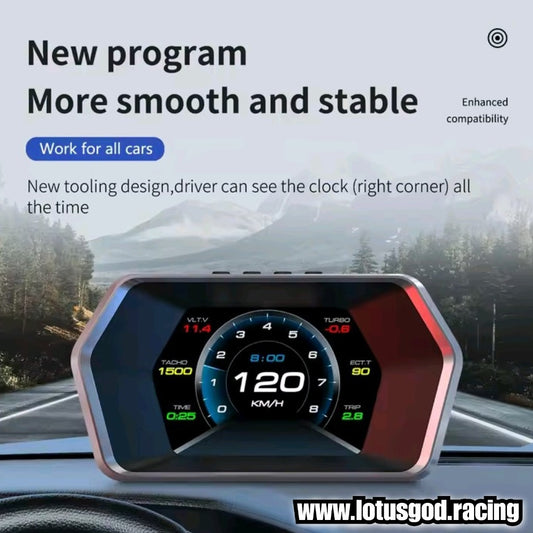 OBD2 + GPS HUD OBD 2 Head Up Virtual Turbo Speed Display HUD On Board Computer Digital Speedometer Slope Meter Auto Car Electronic Accessories