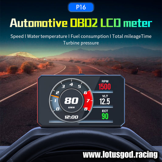 Obd2 Head Up Display HUD GPS Auto VSD Smart Car On Board Computer Gauge Speed Alarm Water Temperature Rpm Turbo Boost Meter