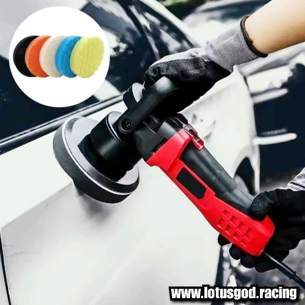 5 | 6 | 7 Inch Polishing 5 Pieces 15cm Velco Buffing, Paint Polish And Wax Soft Sponge Set