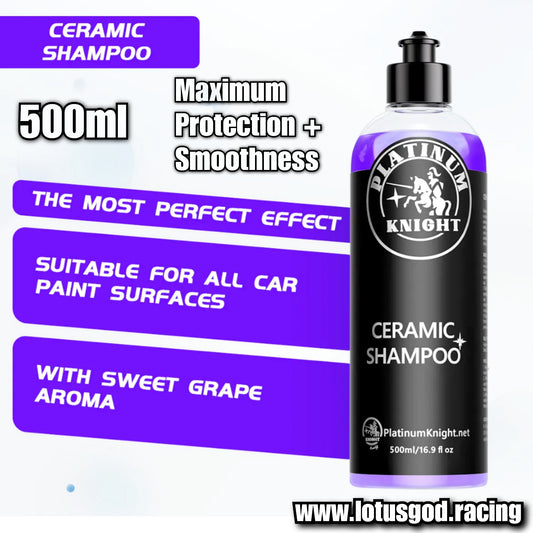 Smooth Purple Grape Ceramic Nano Tech Hydrophobic Gloss Wash + Wax & Shine Car Wash Cleaner Foam Shampoo For Motorcycle Car Lorry Van Pick Up Etc 500ml