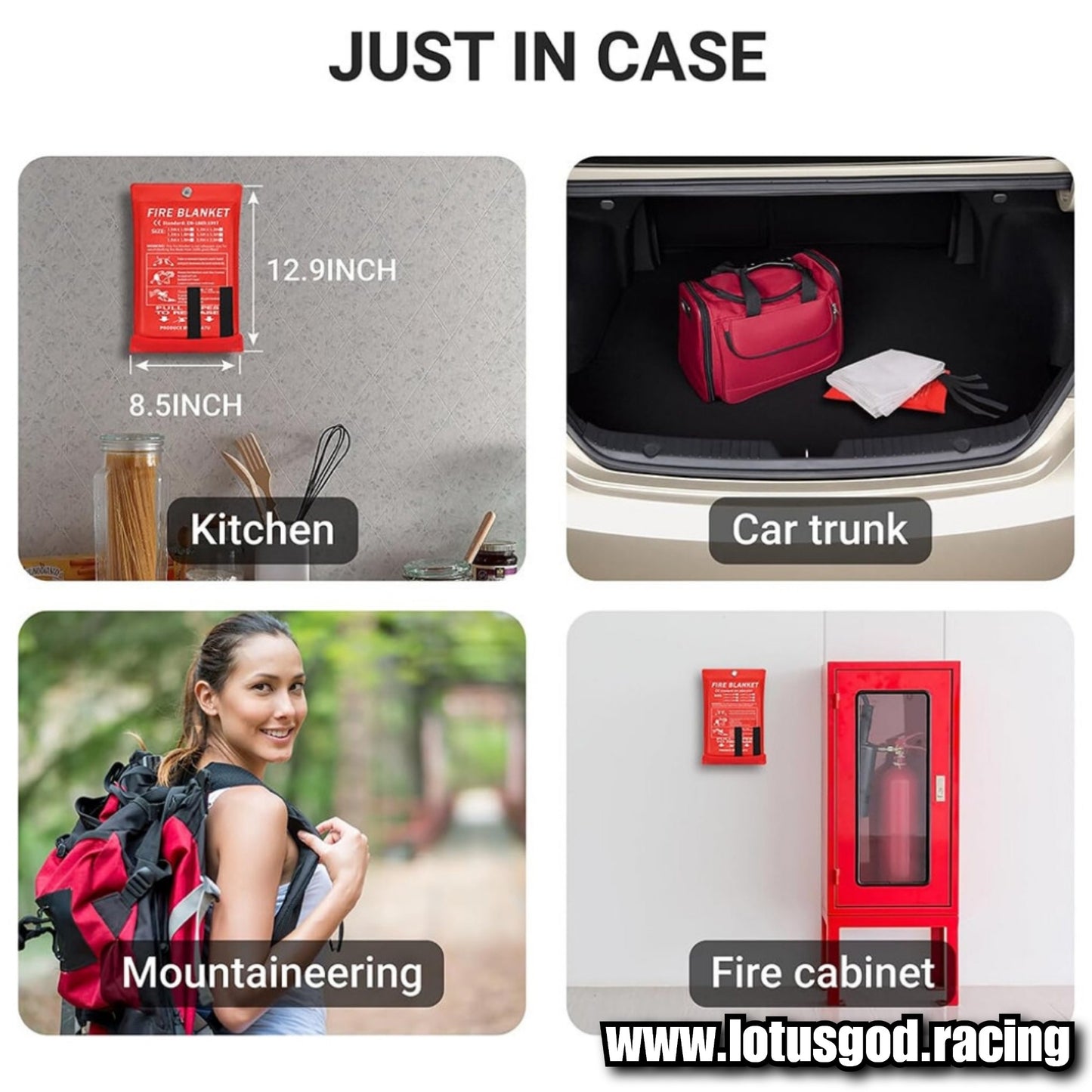 1 Meter | 2 Meters Portable Soft Case Fire Blanket Emergency Heat Retardant Suppression Survival Shelter Safety Cover Fire Extinguisher Fireproof Mat For Car Lorry Van Pick Up Truck Coach Home House Etc