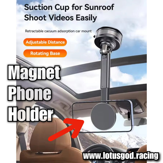 Universal Sunroof Glass Flat Surface 360 Degree Foldable Magnetic Car Phone Holder for Mag Safe Dashboard Magnet Car Mount for iPhone Android Handphone Etc