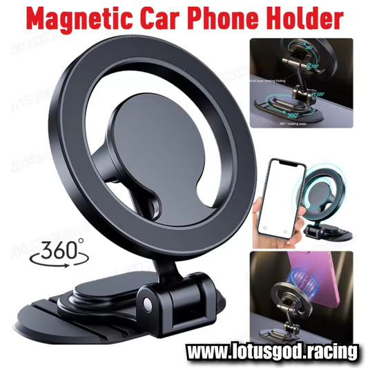 Universal 360 Degree Foldable Magnetic Car Phone Holder for Mag Safe Dashboard Magnet Car Mount for iPhone Android Handphone Etc