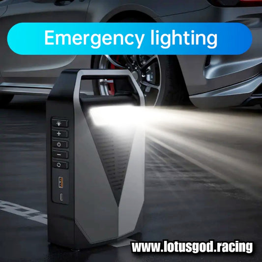 12000mah 4 In 1 Portable 12 Volts Car Jump Start + Air Pump Compressor Tyre Inflator + Power Bank + Led Light 12V Car Battery Starter