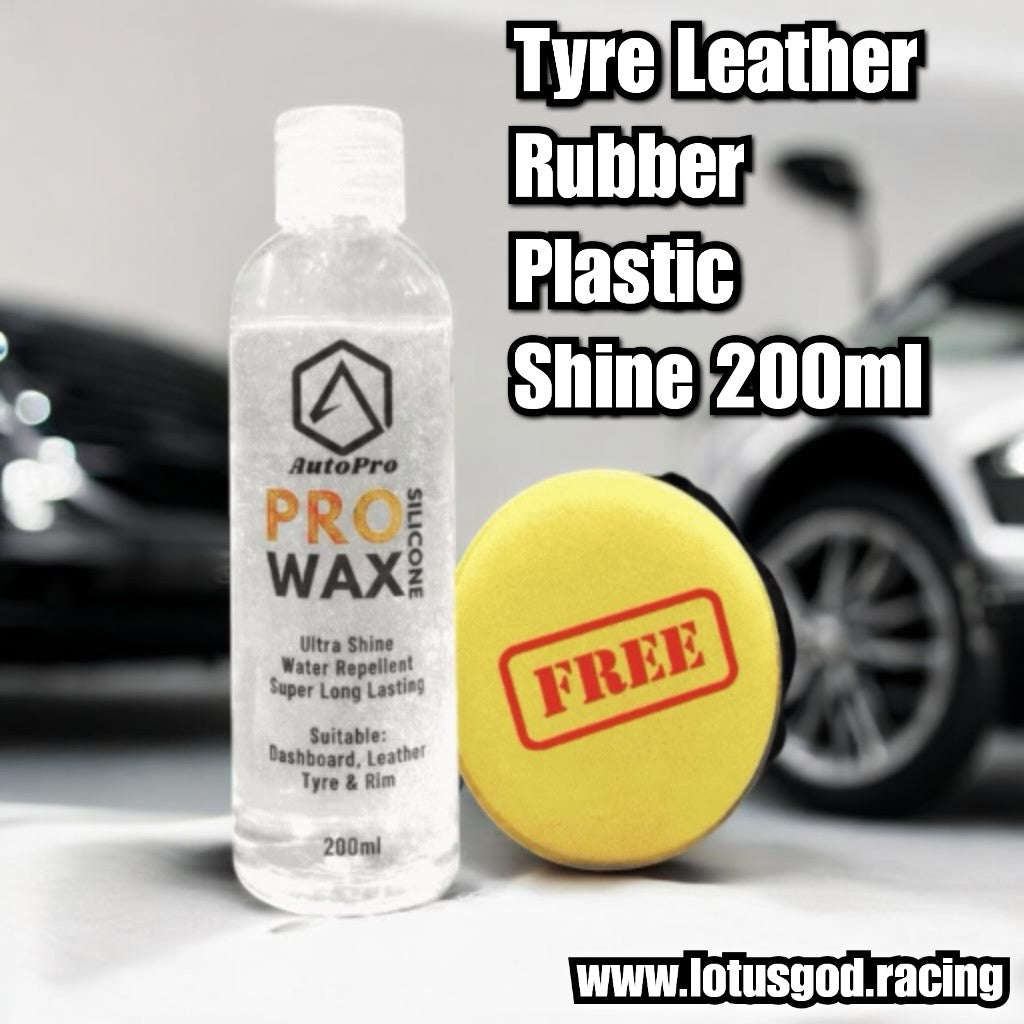 Pro Max Wax Diamond Coating Shine Clear Silicone Gel For Car Lorry Van Pick Up Motorcycle Tires 200ml