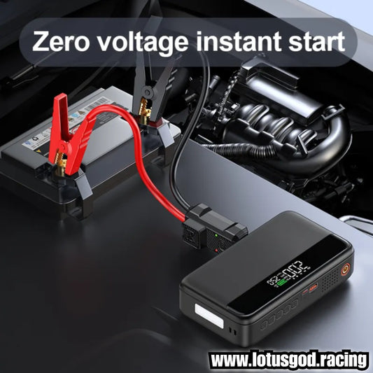 Real 10000mah Multi Function 4 In 1 Car Motorcycle Bicycle Tyre Battery Jump Start + Led + Tire Inflator & 65W Fast Charging Power Bank