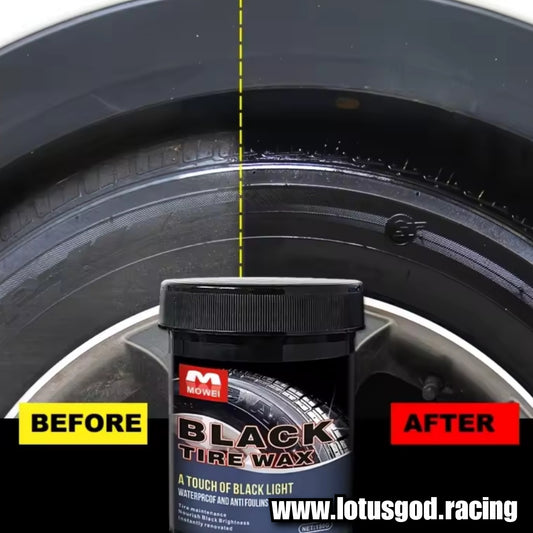 Max Black Wax Coating Dashboard Plastic Rubber Tyre Shine Silicone Gel + Sponge For Car Lorry Van Pick Up Motorcycle Tires 150ml