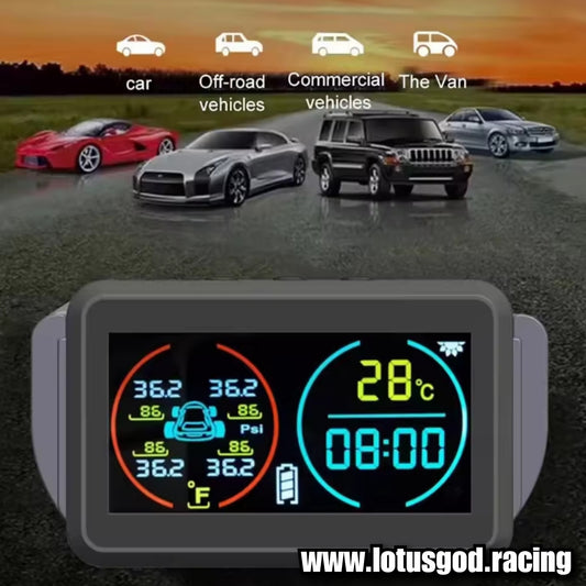 Tpms Wireless Solar Power Rechargeable USB LED Internal | External Tyre Pressure Monitoring System for Real Time Detection