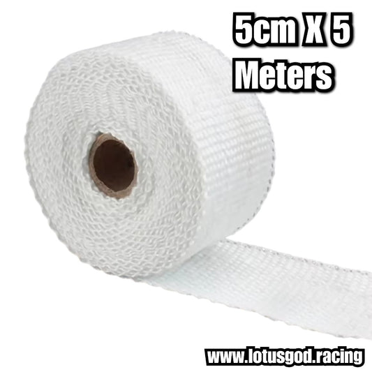 2.5cm | 5cm X 5 Meters High Performance Extreme Thermal Heat Wrap Shield For Headers Turbo Manifold Downpipes and Car Full Exhaust System Bikes Motorcycle Truck Scooter Lorry Truck Etc