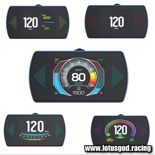 Obd2 Head Up Display HUD GPS Auto VSD Smart Car On Board Computer Gauge Speed Alarm Water Temperature Rpm Turbo Boost Meter