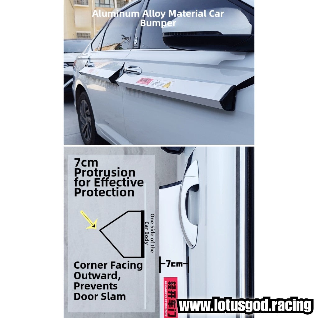 2 X 85cm White Car Door Guard Ding Protector Side Bumper Anti Collision Strip Protection Edge Guard Garage Parking Shield Premium Heavy Duty Thick Aluminium Strip (2 Pieces)