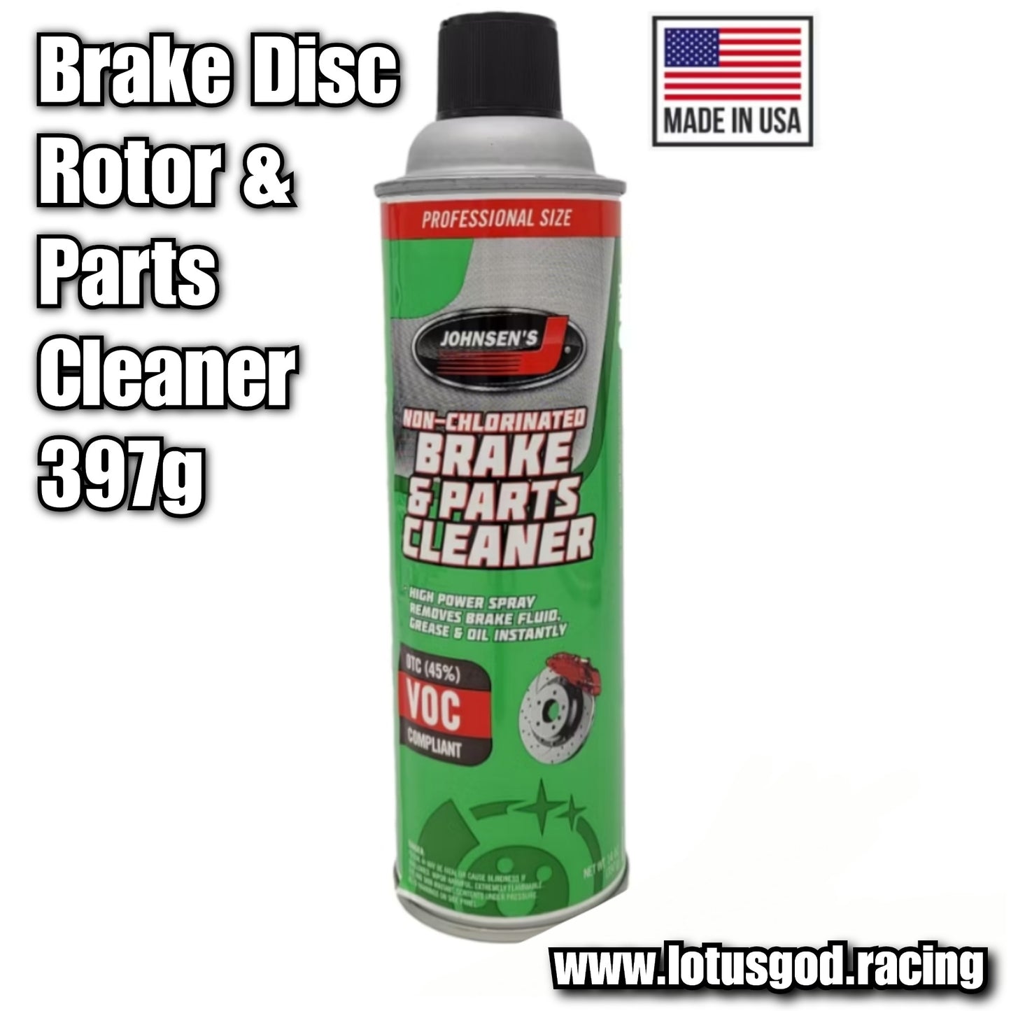 Usa Johnsen's Power Brake Caliper Disc Rotor & Parts Cleaner Aerosol Spray 397g