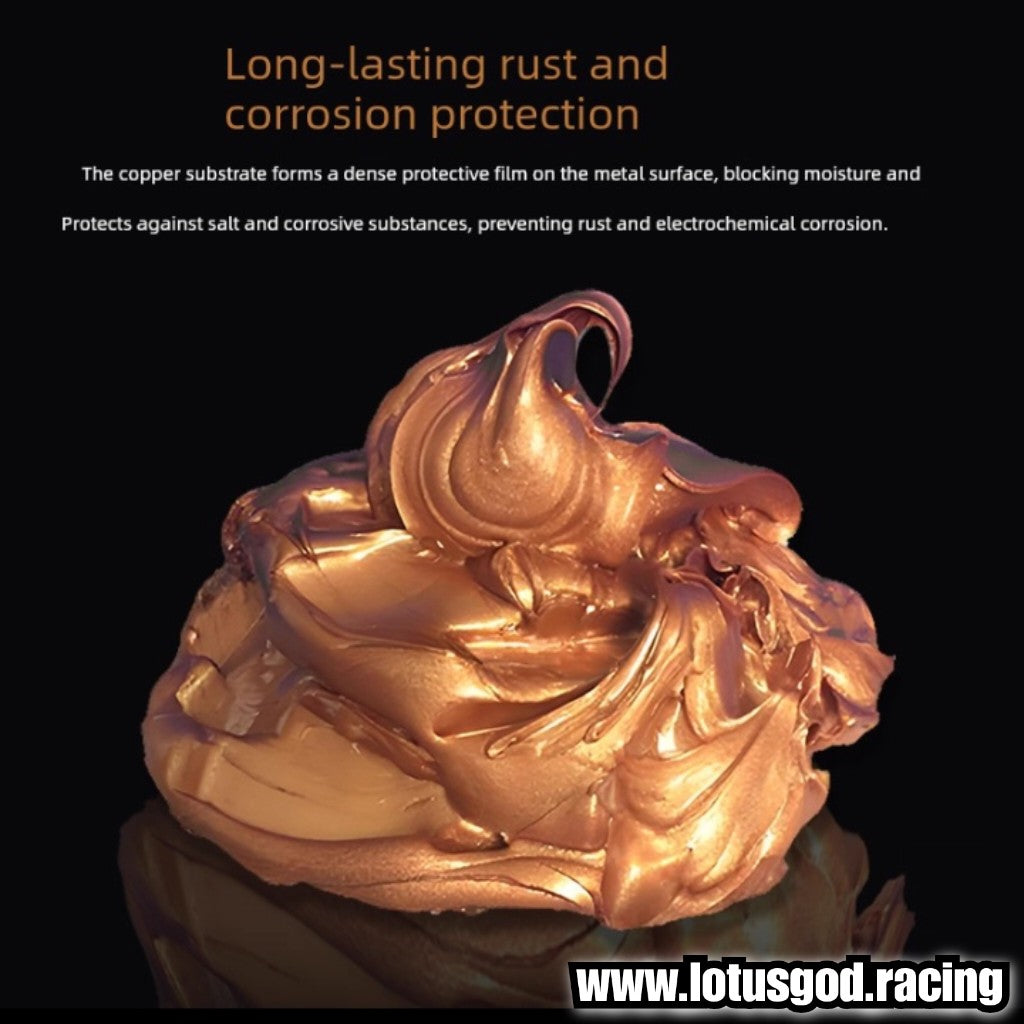 Premium High Temperature Copper Anti-Seize Grease 1100 Degree Thermal Resistance Anti-Binding Rust & Corrosion Protection + 1 Brush (120g)