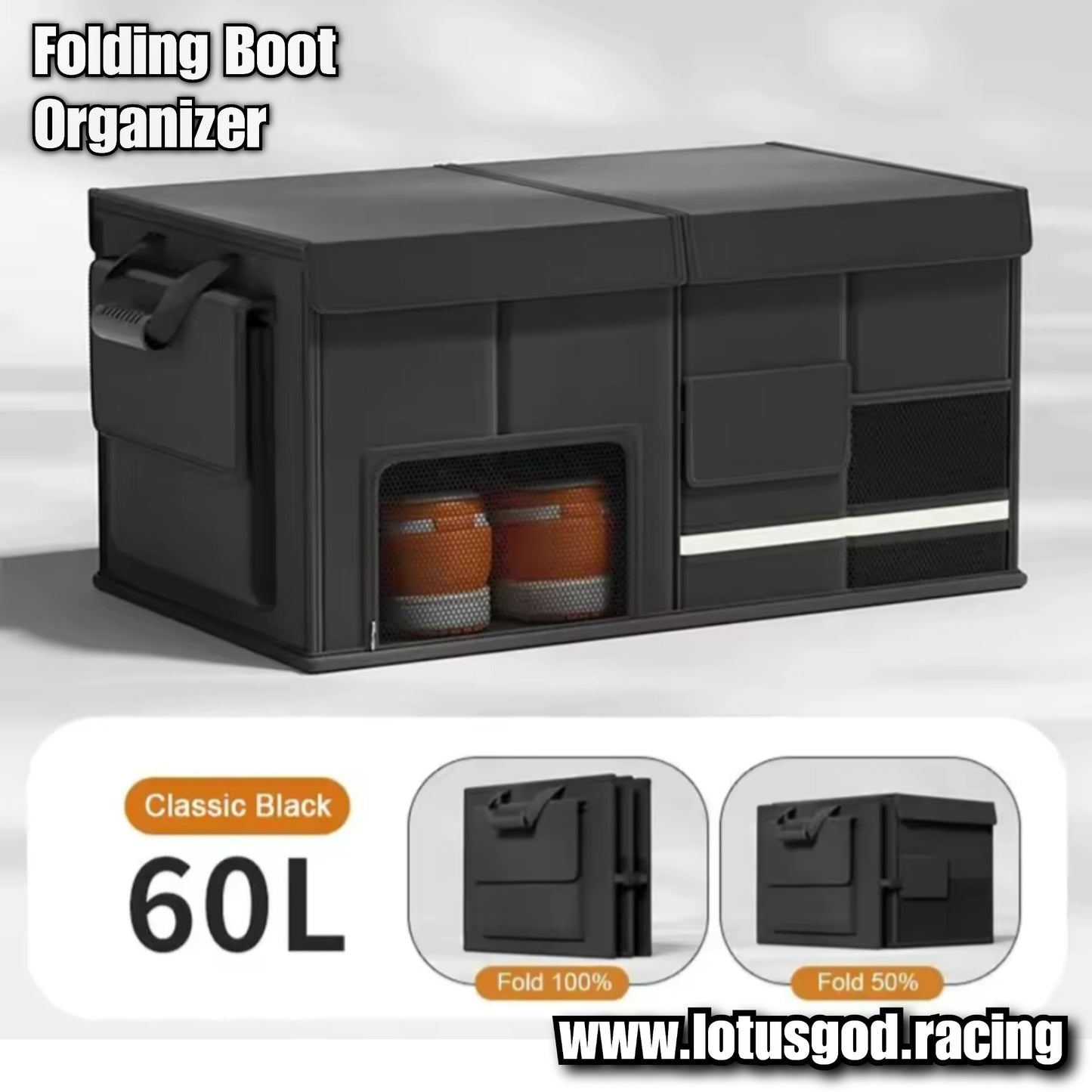 Large Capacity Compartment Boot Storage Organizer Storage Bag Car Trunk Soft Felt Storage Shoe Box Accessories 33cm X 30cm X 60cm