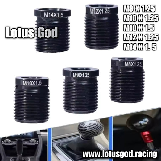 Universal Van Car Auto Manual Gear Shift Stick Shifter Knob Boot Retainer Shift Screw Thread Adapter M8 X 1.25 | M10 X 1.25 | M10 X 1.5 | M12 X 1.25 | M14 X 1. 5 (5 Pieces)