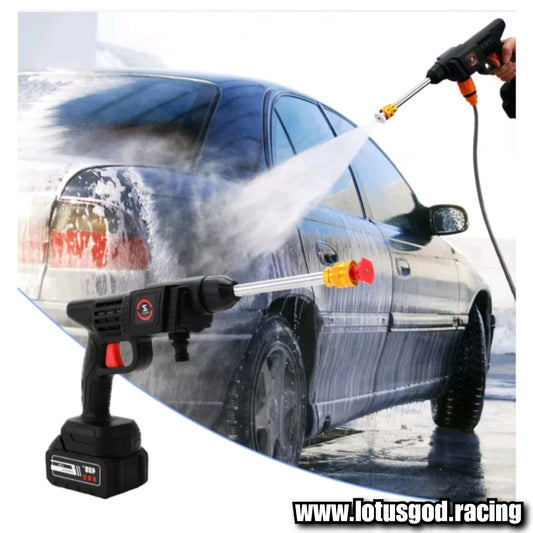 Wireless Portable Bucket Water Jet High Pressure Car Motorcycle Wash Machine Spray Gun Cleaner Tool For Pail Suction + Rechargeable 3 6ah Battery