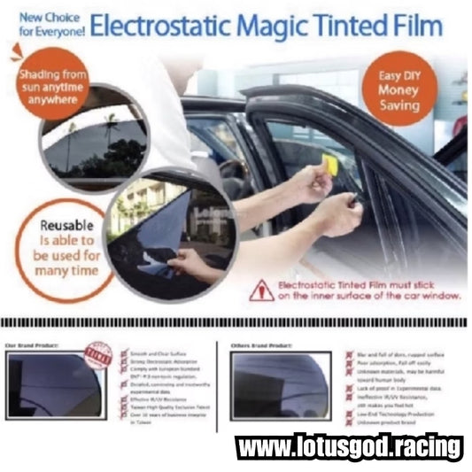 Super Magic Window Solar Fexible Film Removable Reusable Static Cling Non Glue Adhesive No Residue For Glass Car Lorry Van Pick Up Etc 250 X 50cm