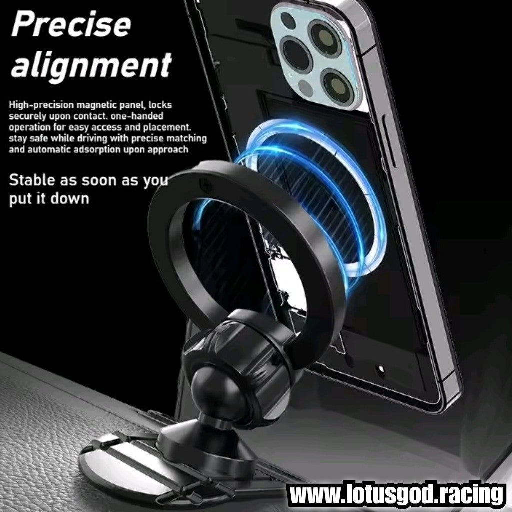 Universal 360 Degree Foldable Magnetic Car Phone Holder for MagSafe Dashboard Magnet Car Mount for iPhone Android Handphone Etc