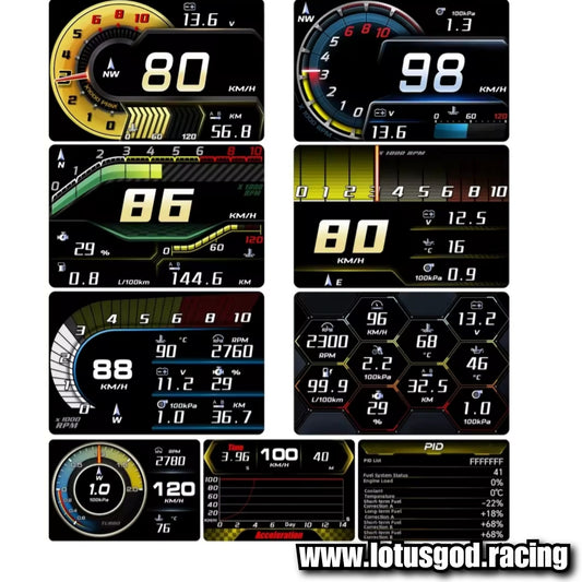 OBD2 + GPS HUD OBD 2 Head Up Virtual Speed Display HUD On Board Computer Digital Speedometer Slope Meter Auto Car Electronic Accessories