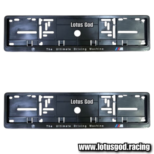Black Singapore Euro Licence Plate Cover Long Frame For Bmw X Mercedes Benz Amg Car and All Vehicles (2 Pieces)