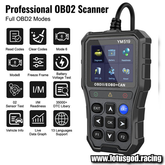 Wired OBD Code Reader OBD2 Code Reader Fault Code Check Clear Scanner Multi Language Car Diagnostic Tools Engine System + Battery Tester Tool