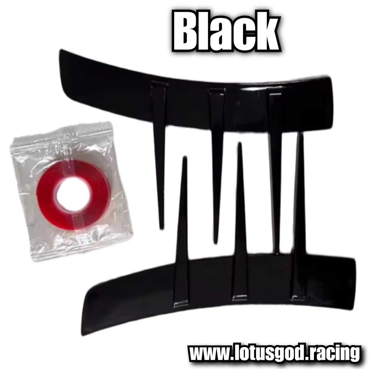 2 X New Universal Front Rear Bumper Lip Air Vent Trim Spoiler Canards Splitter Fender 3 Fin Styling Accessories