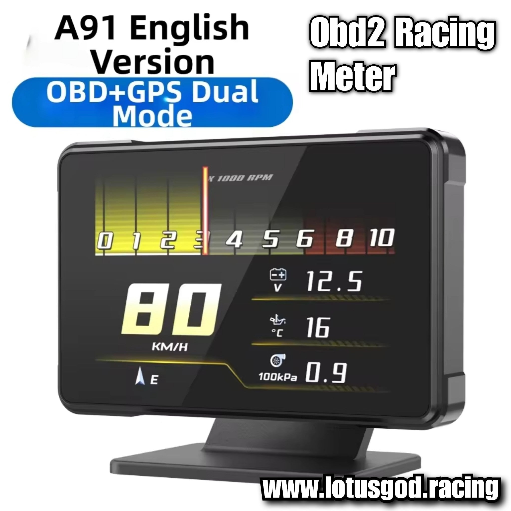 OBD2 + GPS HUD OBD 2 Head Up Virtual Speed Display HUD On Board Comput ...