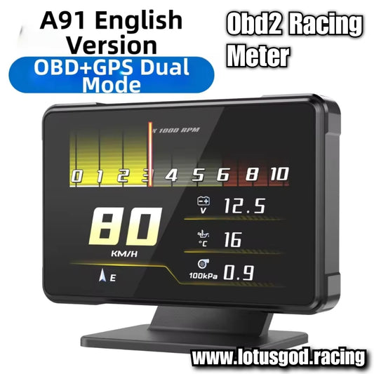 OBD2 + GPS HUD OBD 2 Head Up Virtual Speed Display HUD On Board Computer Digital Speedometer Slope Meter Auto Car Electronic Accessories