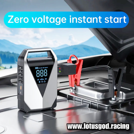 12000mah 4 In 1 Portable 12 Volts Car Jump Start + Air Pump Compressor Tyre Inflator + Power Bank + Led Light 12V Car Battery Starter